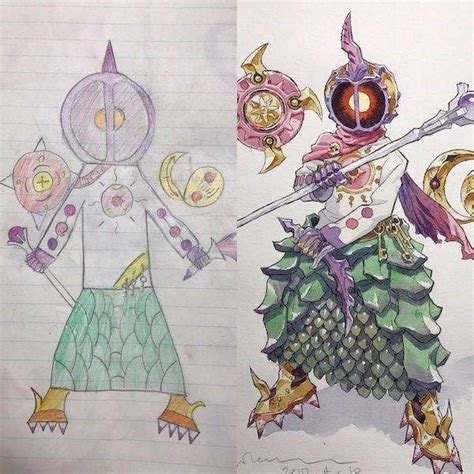 Dad Redraws His Son S Drawings Into Awesome Pieces Of Anime Badass