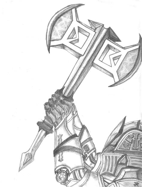 Original Drawing of Battle Axe by Null-Hypotheses on DeviantArt