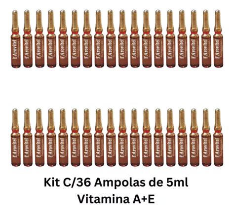 Ampolas Arovitel Vitamina A E De Ml Pra Cuidado Capilar