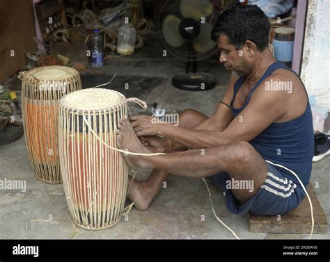 Artisan Making Traditional Dhol Drum Ahead Of Rongali Bihu Festival