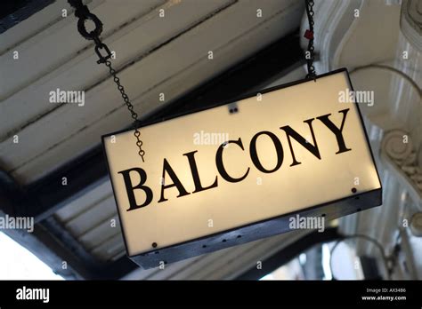 Balcony Sign Shaftesbury Avenue London England Uk Stock Photo Alamy