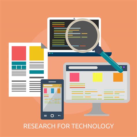 Research For Technology Conceptual Illustration Design Vector