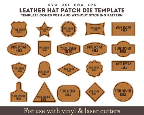 Leather Patch Svg 20 Set Leather Hat Patches Svg Leather Etsy Australia