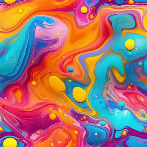 Premium Ai Image A Close Up Of A Colorful Liquid Painting With Yellow