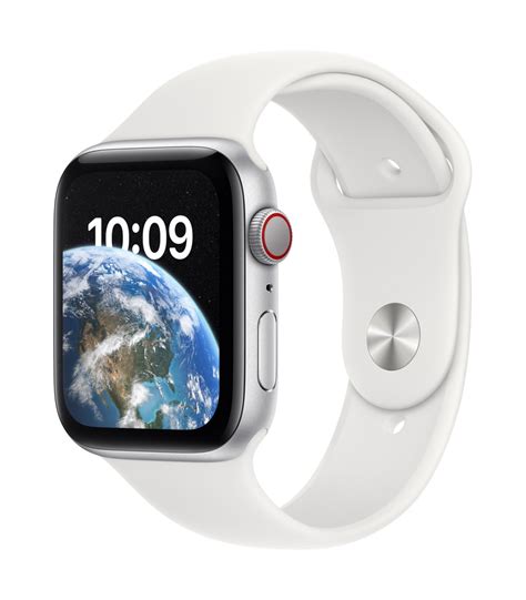 Apple Watch Se Gps Cellular Mm Silver Aluminium Case With White