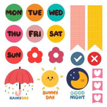 Cute Diary Sticker Set Diary Sticker Cute Stickers Sticker Journal