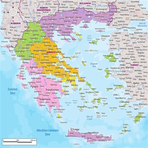 Mapa Atual Da Grecia - Mapa político detalhado da Grécia | Foto Premium
