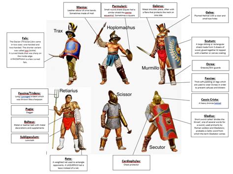 Types Of Gladiators In Ancient Rome