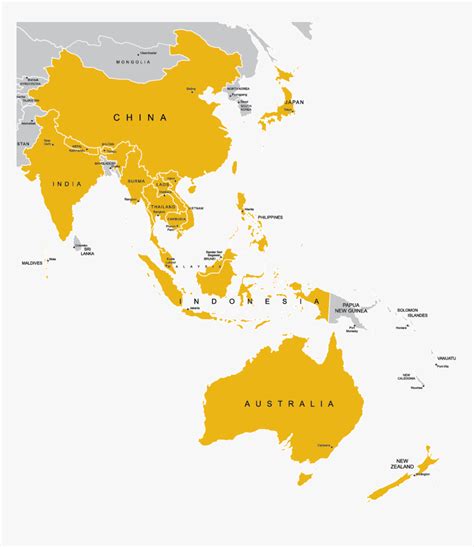 Asia Pacific Map Vector Hd Png Download Transparent Png Image Pngitem ...