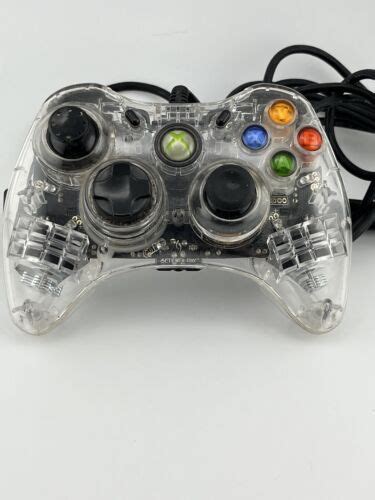 Xbox 360 Clear Remote Pl 3702 Controller Afterglow Wired Blue Led Ebay