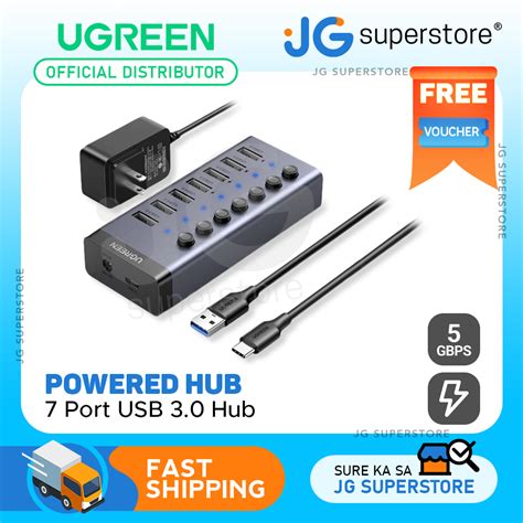 Ugreen 7 Port Usb 30 Hub With 4 Fast Charge Slots Individual Toggle Switches And 5gbps Data