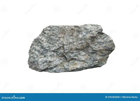 Sample Raw Specimen Of Granite Igneous Rock Stone Isolated On White