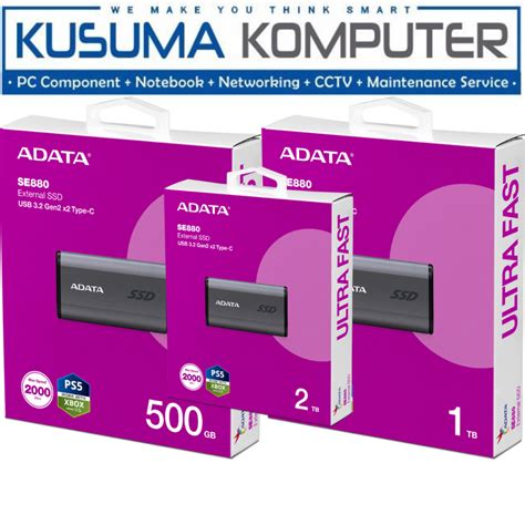 Jual Adata Elite Se880 External Ssd 500gb 1tb 2tb Eksternal Ssd