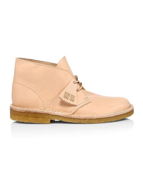 Clarks Leather Desert Boots In Blush Natural For Men Lyst