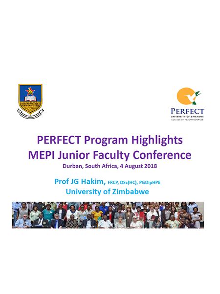 PERFECT Program HighlightsMEPI Junior Faculty Conference DRILL