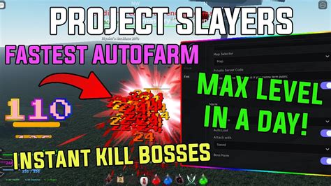 ROBLOX PROJECT SLAYERS FASTEST AUTOFARM SCRIPT HACK MAX LEVEL IN A