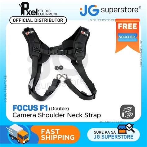 Pxel AA CS3 Focus F1 Black Dual Quick Rapid Camera Shoulder Neck Strap