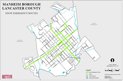 Manheim Snow Emergency Route Map – Manheim Borough