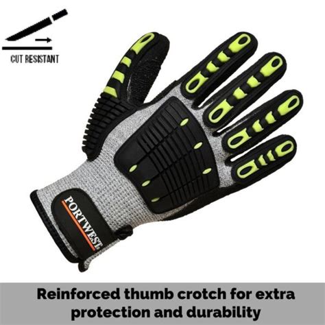 Portwest Anti Impact Cut Resistant Gloves Level 5 Xtreme Safety