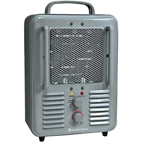 Comfort Zone 1500-Watt Fan Compact Personal Electric Space Heater in ...