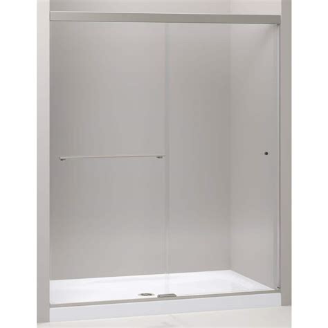 KOHLER Revel 57 60 In W X 76 In H Sliding Frameless Sliding Shower