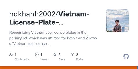 GitHub - nqkhanh2002/Vietnam-License-Plate-Recoginition: Recognizing ...