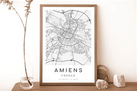 AMIENS France Map Print Map of Amiens Digital Wall Art Amiens City Map ...