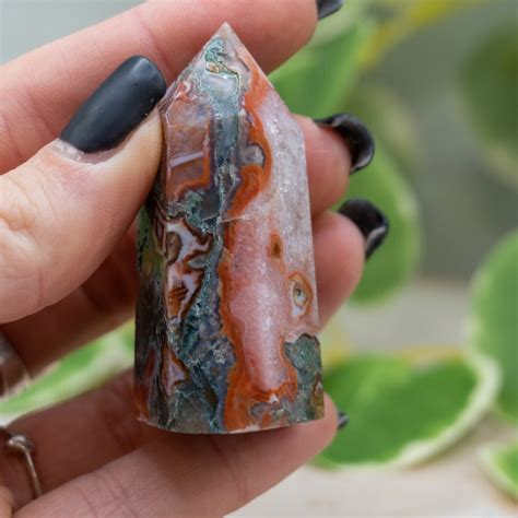 Red Moss Agate Tower The Crystal Council