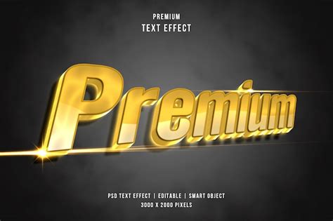 Effet De Texte Premium 3d PSD Premium