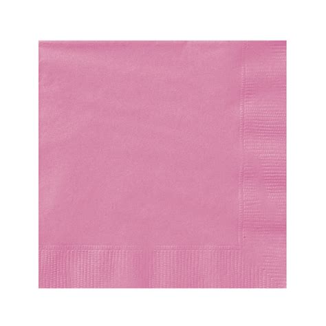 50 Serviettes En Papier Rose Clair 33 X 33 Cm