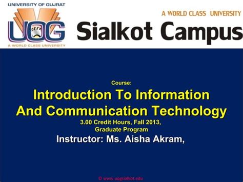 Introduction To Information And Communication Technology Ppt