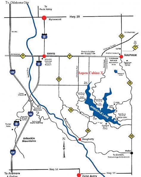 Arbuckle Lake Aspen Cabins Map in the Arbuckle Mountains | Arbuckle lake, Aspen cabin, Lake cabins