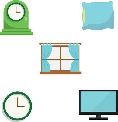 home objects vector art icons  graphics