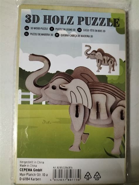 D Puzzle Holz Elefant Kaufen Auf Ricardo