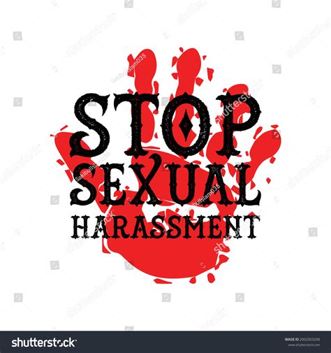 Stop Sexual Harassment Vector Poster Design Stock Vector Royalty Free