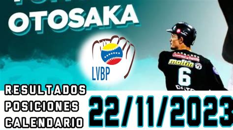 LVBP RESULTADOS POSICIONES CALENDARIO 22 11 2023 El Líder Leones