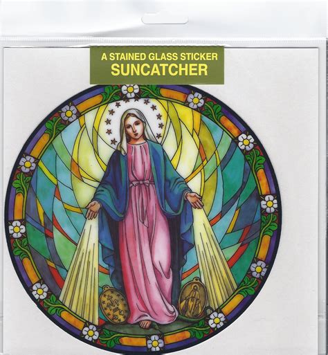 Stained Glass Static Window Cling Sun Catcher Our Lady Of Grace