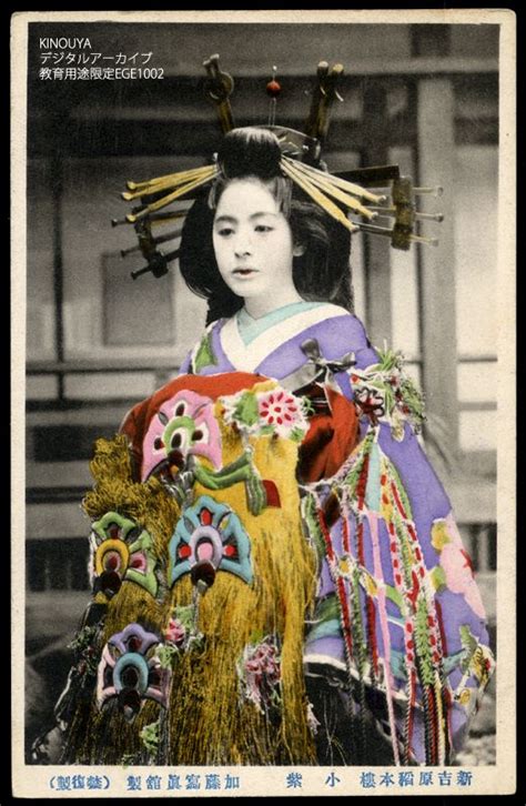 Tokyo Shinyoshiwara Oiran 手彩色絵葉書東京新吉原花魁明治期 Old Pictures Old Photos