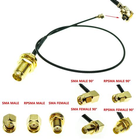 U Fl Antena Ipx Ipex Ufl A Rp Sma Sma Hembra Macho Pigtail Cable