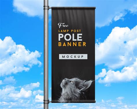 Outdoor Advertising Flag Pole Banner Free Mockup Psd Psfiles