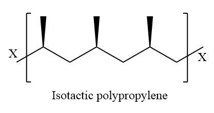 draw   carbon chain portion  isotactic polypropylene
