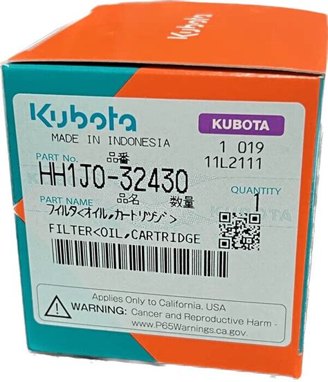 Genuine Oem Kubota Hh J Replaces Hh Oil Filter Ebay