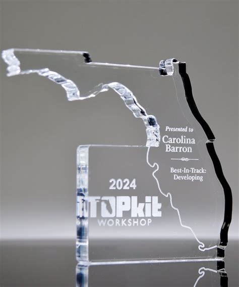 Florida Shape Acrylic Paperweight Award