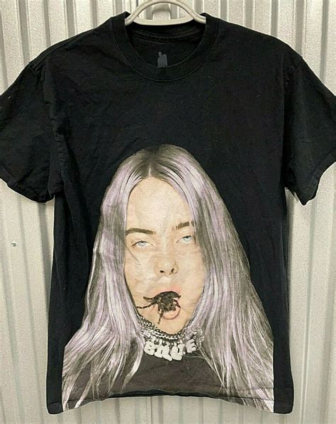 Billie Eilish Band T Shirt Tarantula Spider In Mouth  Gem