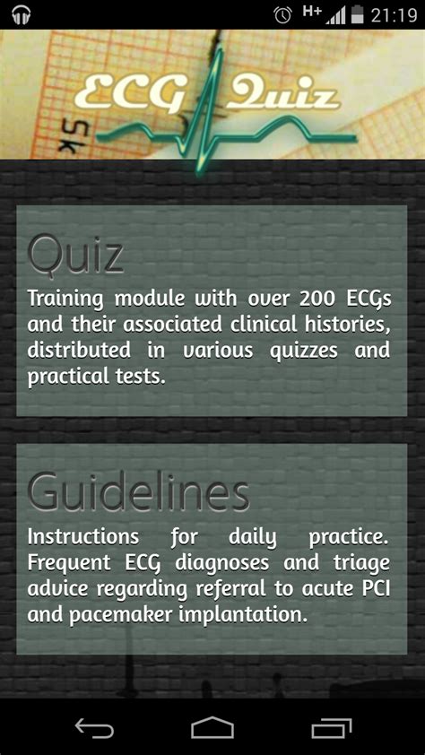 ECG Quiz for Android helps you practice 12 lead interpretation ...