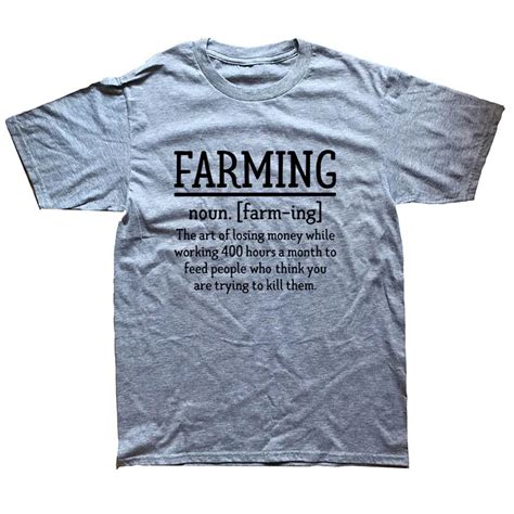 WEELSGAO Farming Noun Comedy Farmer Joke Funny T SHIRT Short Sleeve