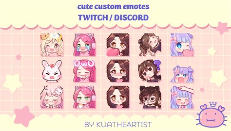 Chibi Emote Sticker For Twitch Discord Artistsandclients