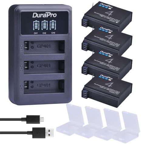 DuraPro Bater A Go Pro Hero 4 De 1680mAh AHDBT 401 AHDBT401 Bater A