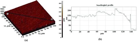 Afm 3d Image Of The Surface Topology Of A 100 × 100 µm 2 Section Of