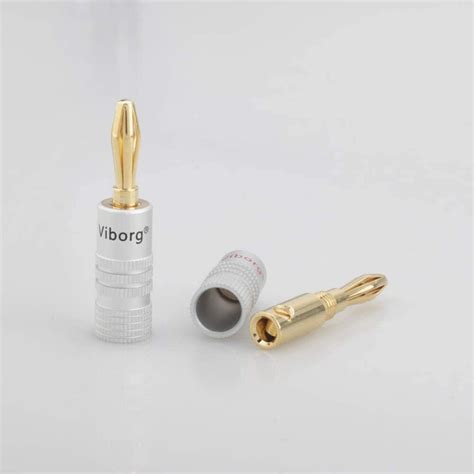 Viborg Banana Plugs Hifi High Quality Gold Plated Speaker Plugs Audio